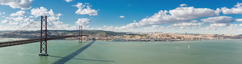 清新葡萄牙大桥摄影图
