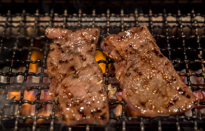 木炭烤架烤肉美食