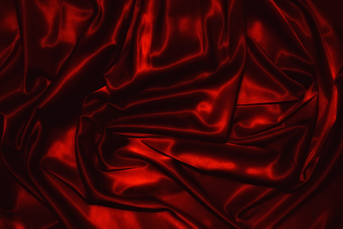 红色光滑丝绸布料