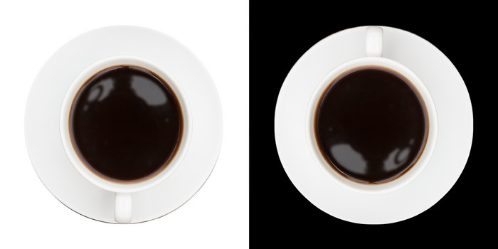双色风格咖啡摄影图