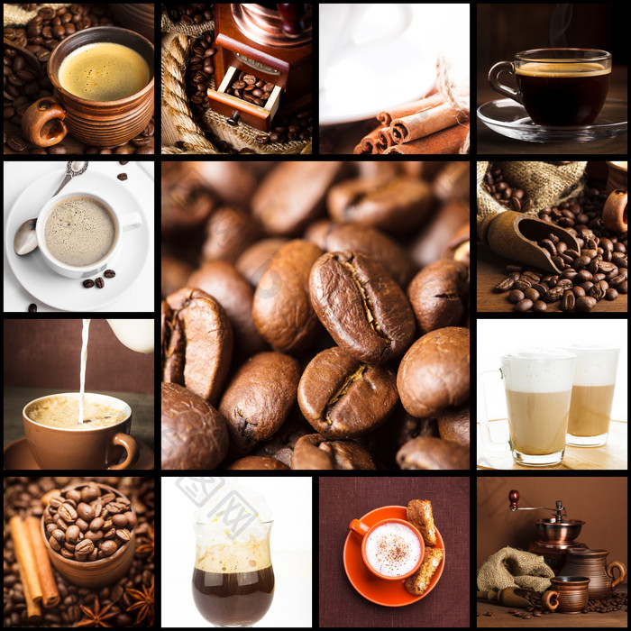 手磨咖啡咖啡豆摄影图