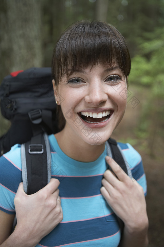 旅游开心的女人笑脸