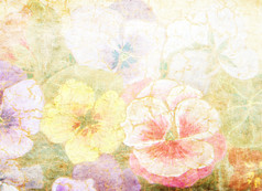 清新风手绘的花摄影图