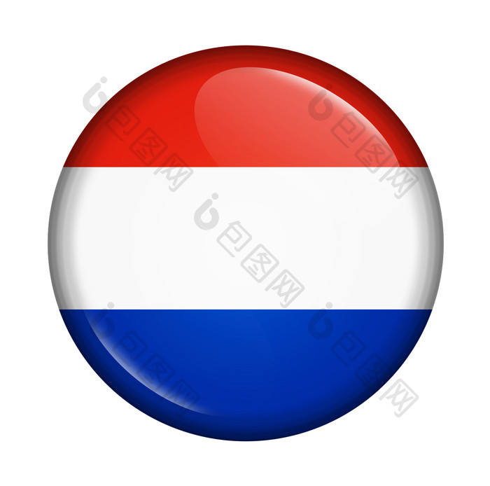 简约荷兰国旗按键摄影图