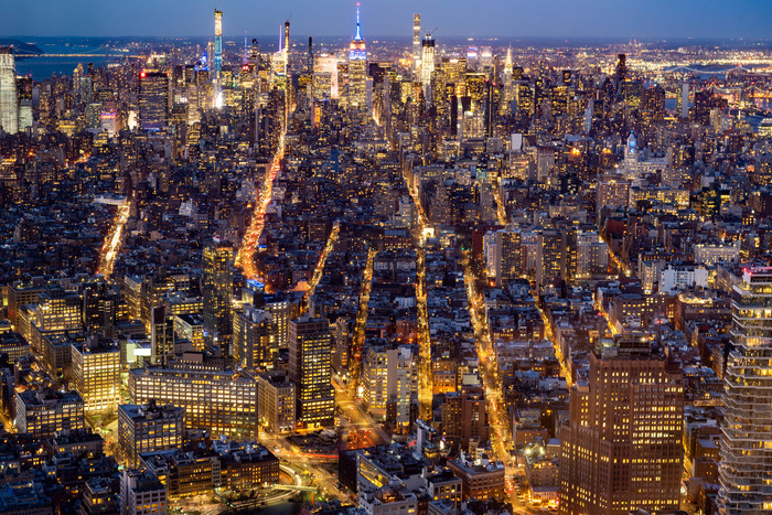 美国纽约夜景摄影图