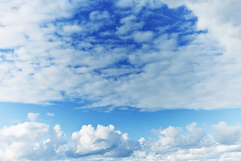 蓝色调漂亮云海摄影图