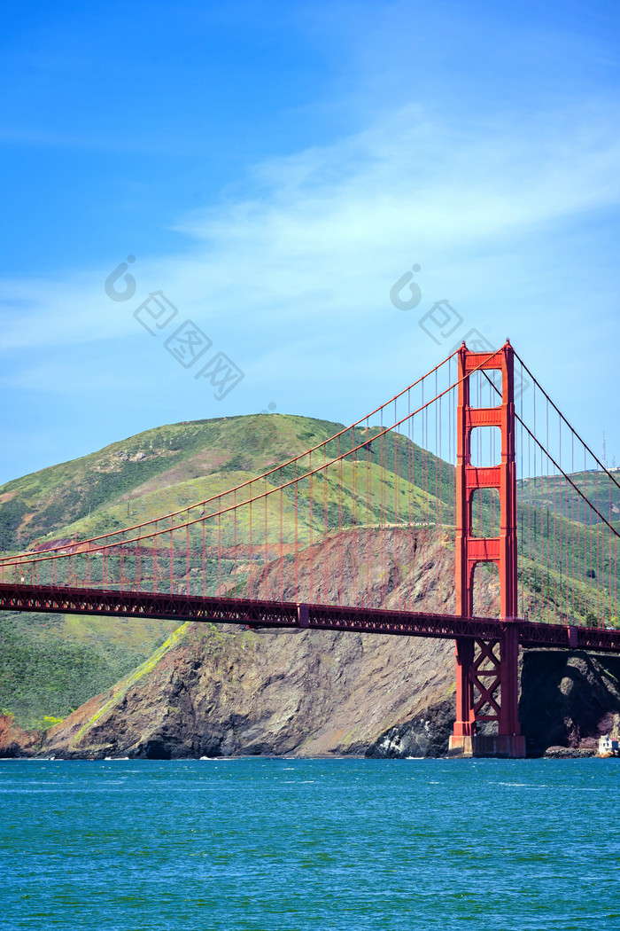 旧金山大桥建筑摄影图