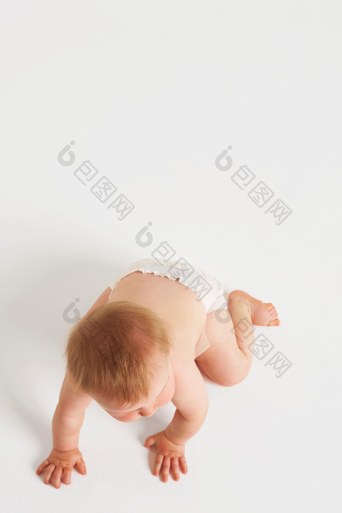 爬着的婴儿摄影图