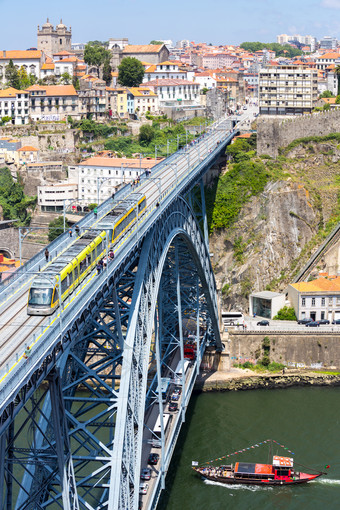 葡萄牙铁桥建筑摄影图
