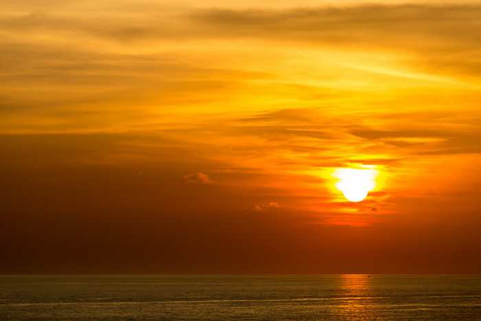 美丽的夕阳西下景色