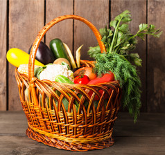 篮子里的蔬菜摄影图