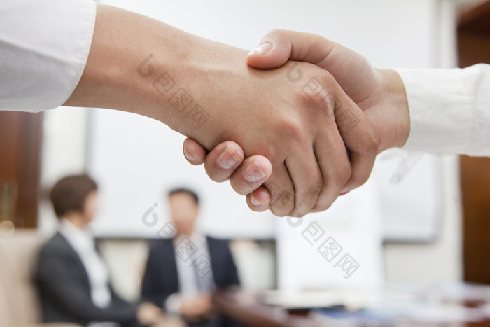 商业商务合作伙伴团结握手商人公司摄影