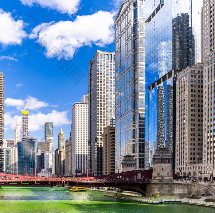 芝加哥城市风景摄影图