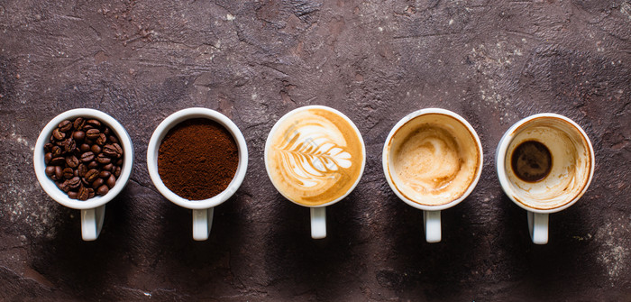 咖啡粉和咖啡饮品