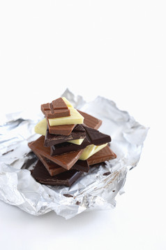 暗色调巧克力的糖摄影图