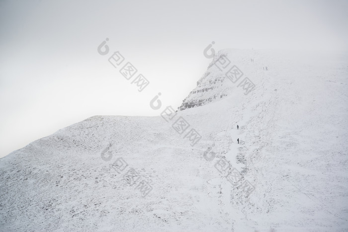 冬天白雪雪景摄影图