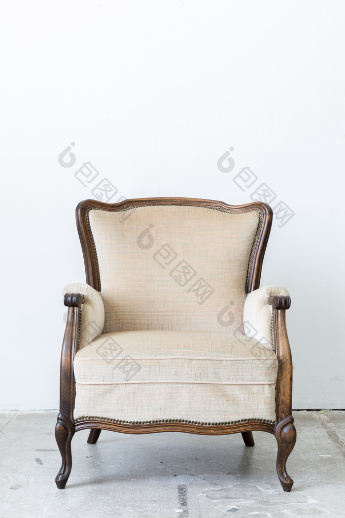 复古白色扶手椅家具