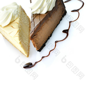 暗色巧克力蛋糕摄影图