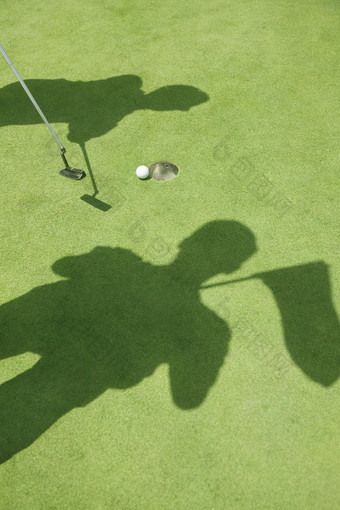绿色高尔夫比赛摄影图