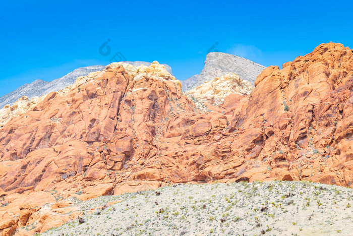 蓝天山脉山峦岩石大自然风景高处沙漠摄影