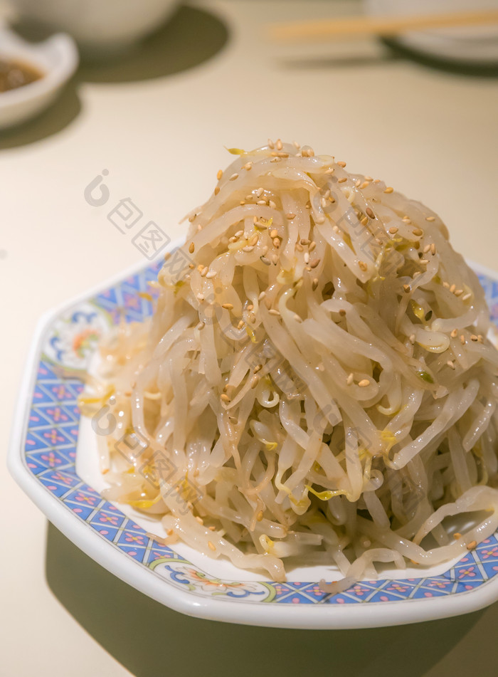 蔬菜食物拌豆芽元素