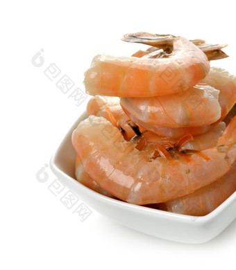 暖色美味虾肉摄影图
