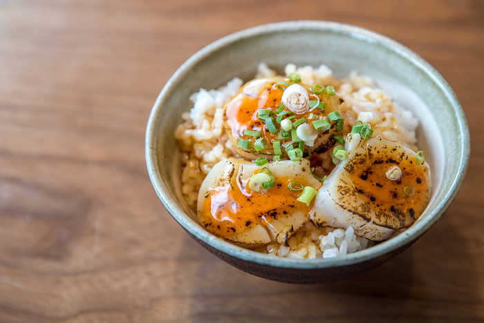 米饭扇贝美食摄影图