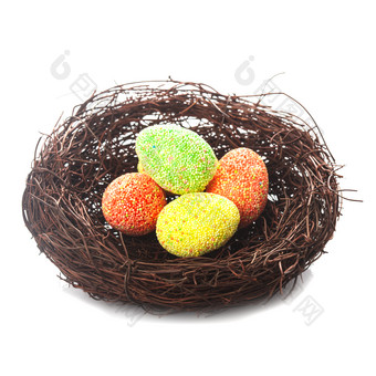 鸟窝里的复活节彩蛋