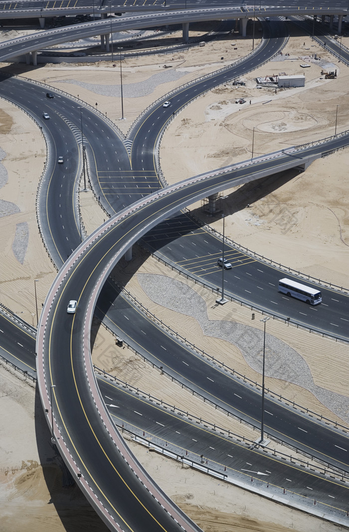 错综复杂的公路摄影图