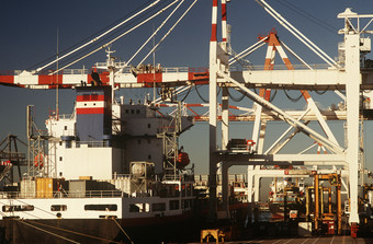 港口起重机摄影图