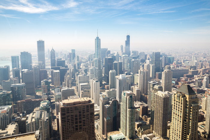 芝加哥城市高楼建筑物