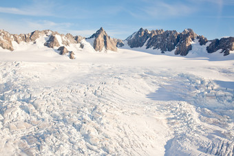 清新风新西兰雪山摄影图