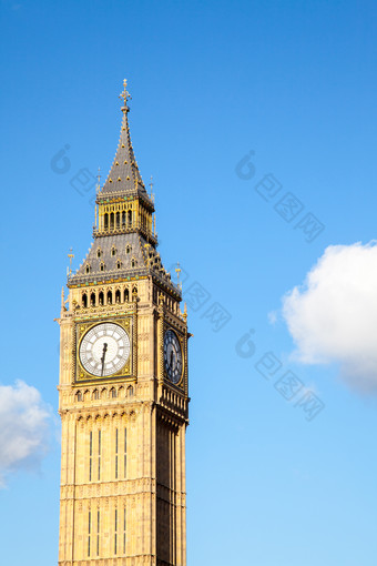 伦敦地标建筑大本钟摄影图