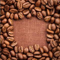 咖色咖啡豆摄影图