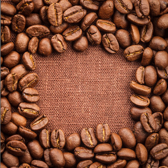咖色咖啡豆摄影图