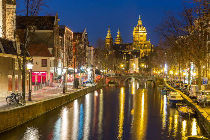 阿姆斯特丹建筑物灯光