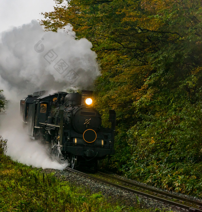 蒸汽式火车摄影图