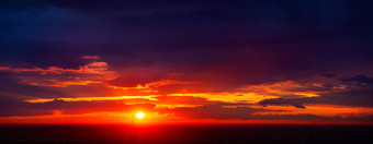 橙色的日落摄影图