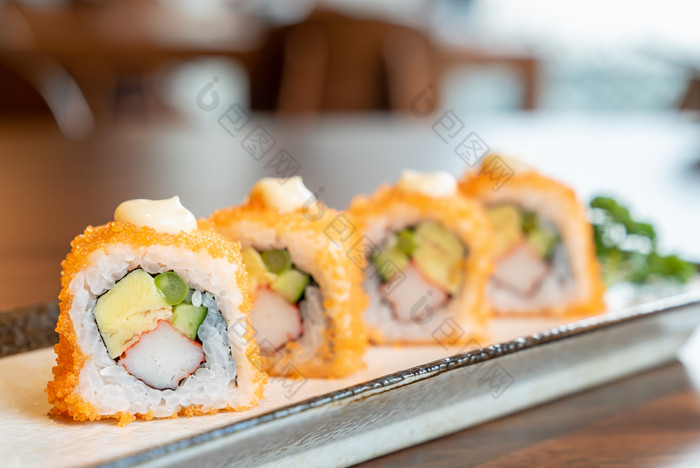 精美寿司美食摄影图