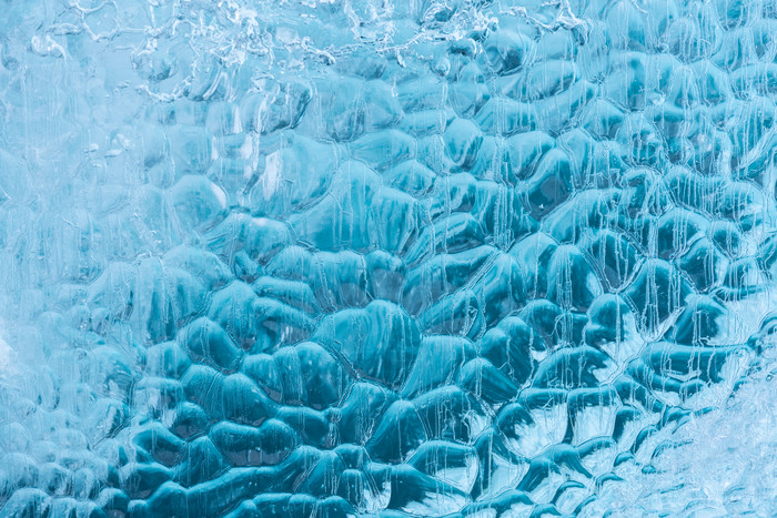 蓝色冰块纹理摄影图