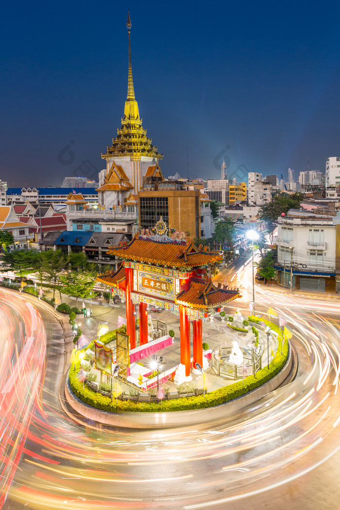 泰国曼谷唐人街的美丽景色