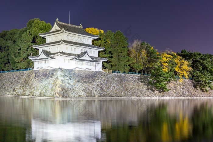 水面城堡建筑摄影图