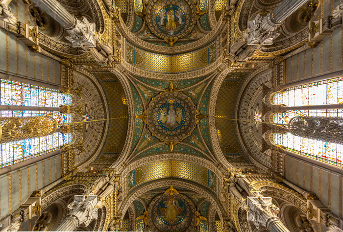 里昂圣母院大教堂天花板