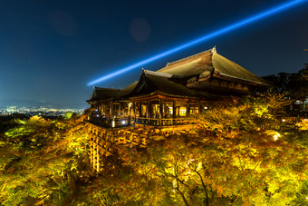 房屋夜景灯光摄影图