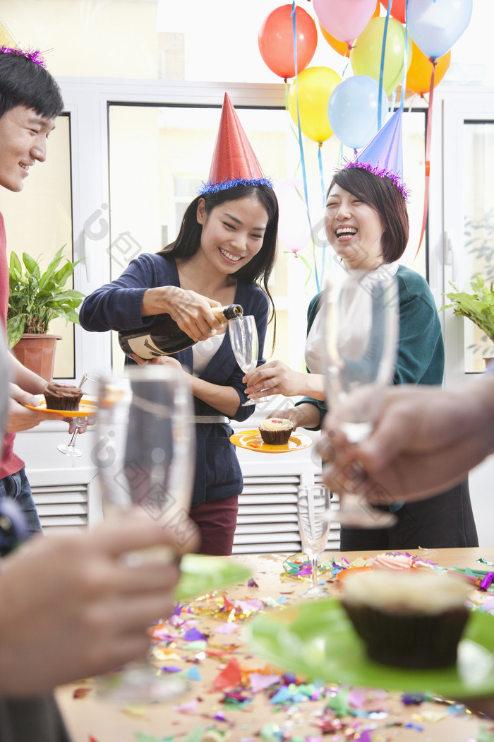 公司活动庆祝男人女人同事生日派对气球