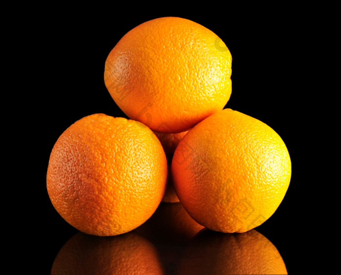 黑色风格橘子摄影图