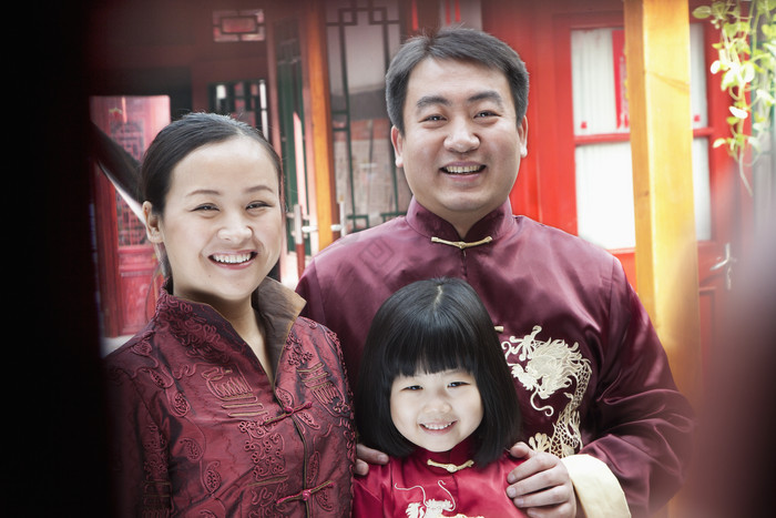 中国家庭的全家福图片