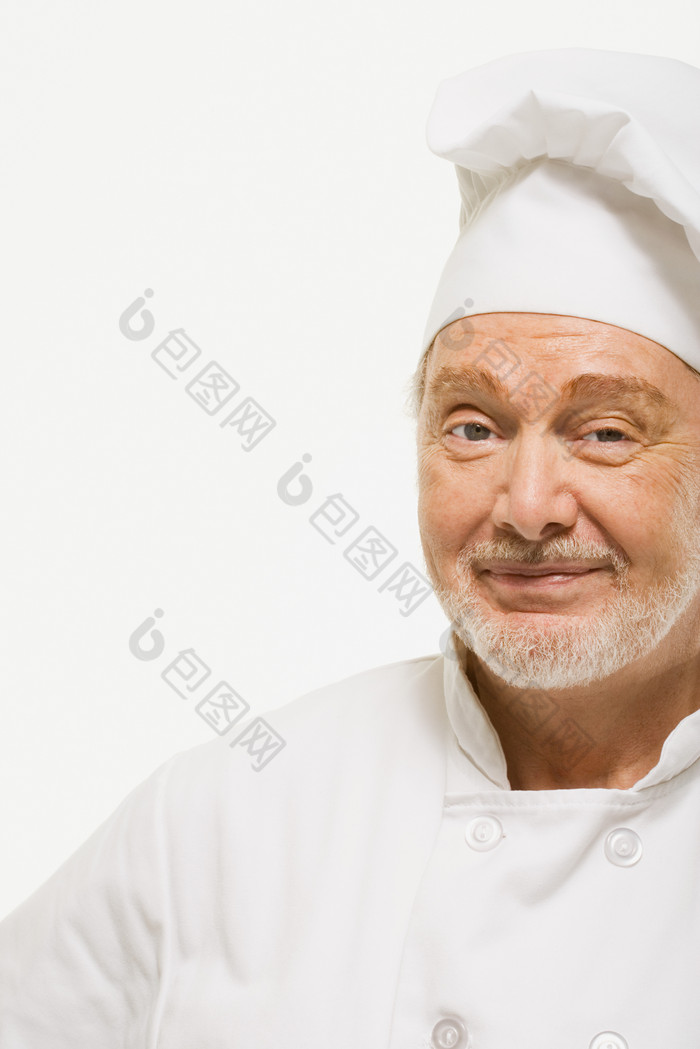 白色调厨师摄影图