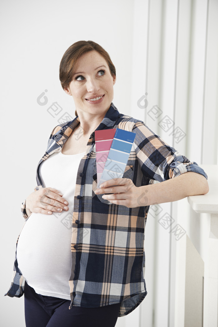 灰色简约孕妇摄影图