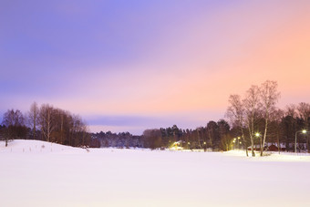 炫彩<strong>美丽</strong>的<strong>雪景</strong>摄影图